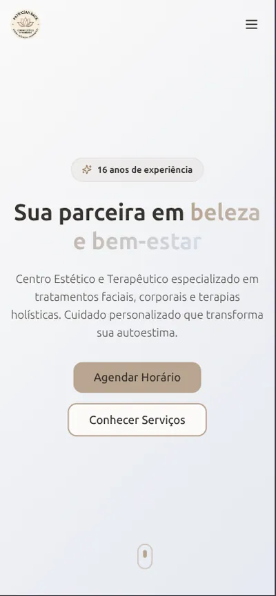 Mockup Mobile de Centro Estético Patricia Back